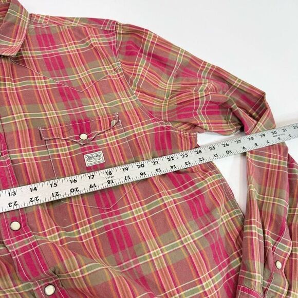 Denim & Supply Ralph Lauren Shirt women’s XXL Red Pearl Snap Button-Down Country - Picture 6 of 8
